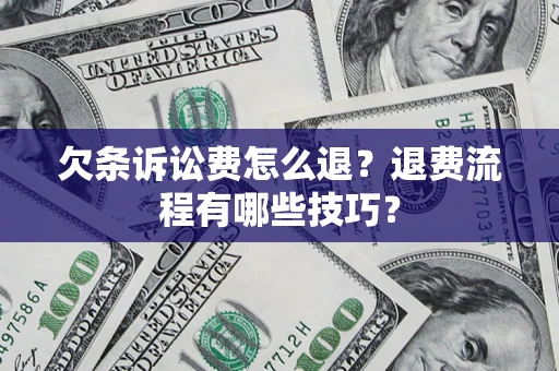 北京欠条诉讼费怎么退？退费流程有哪些技巧？